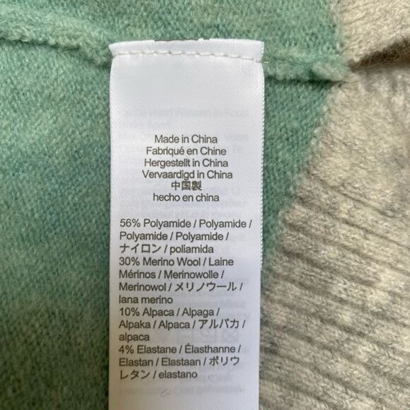 J. Crew Striped Turtleneck Sweater Supersoft Yarn Heather Silver Mint NWT - Picture 11 of 12